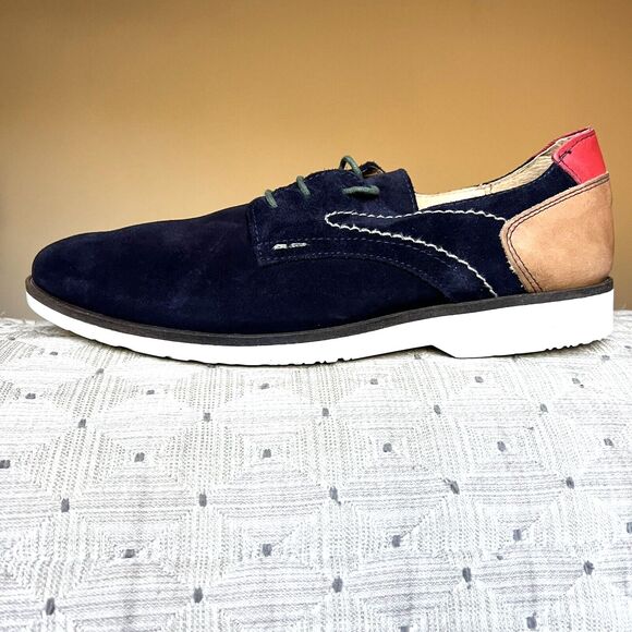 Sotoalto Navy Colorblock Suede Leather Oxford  Lace Up Shoes Men's EU 43 US 10 - Picture 1 of 14
